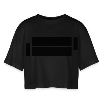 bar - T-shirt court oversize Femme - noir - Devant - AI Model Female 172 light (172cm)
