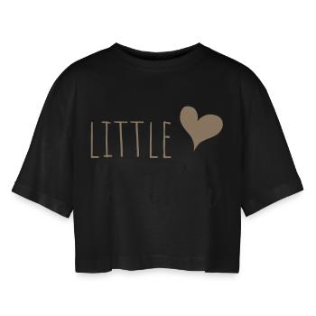camicia da famiglia piccolo fratello - Maglietta corta dal taglio oversize per donna - nero - Fronte - AI Model Female 172 light (172cm)