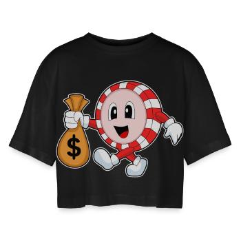 Jetons de poker poker - T-shirt court oversize Femme - noir - Devant - AI Model Female 172 light (172cm)