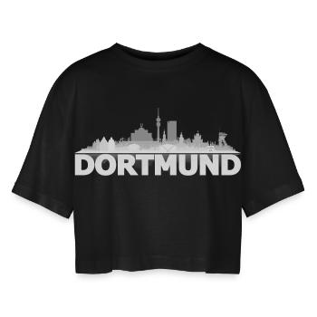 dortmund light - Women’s Oversized Cropped T-Shirt - black - Front - AI Model Female 172 light (172cm)