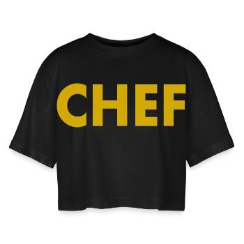 Chef - T-shirt court oversize Femme - noir - Devant - AI Model Female 172 light (172cm)