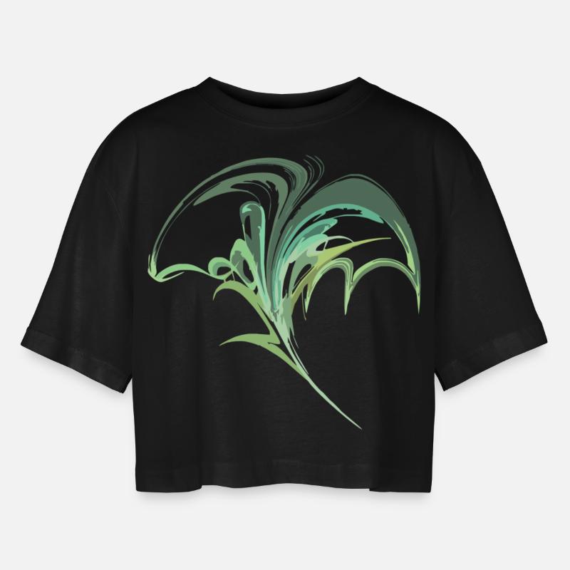 dash 2 - Women’s Oversized Cropped T-Shirt - black