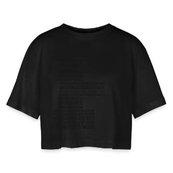 Francfort Noir - T-shirt court oversize Femme - noir - Devant - AI Model Female 172 light (172cm)