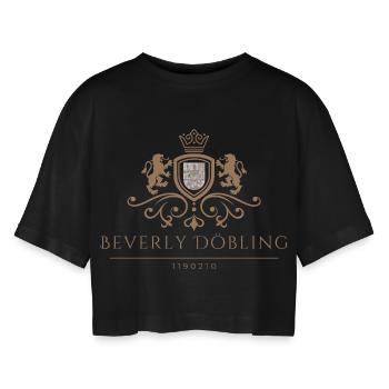 Beverly Doebling - 1190210 - Women’s Oversized Cropped T-Shirt - black - Front - AI Model Female 172 light (172cm)