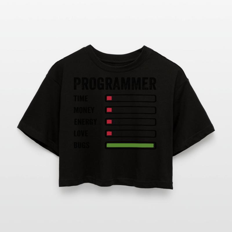 développeur humour programmeur codeur code T-shirt court oversize Femme
