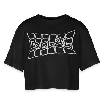 Delal comme nom - T-shirt court oversize Femme - noir - Devant - AI Model Female 172 light (172cm)