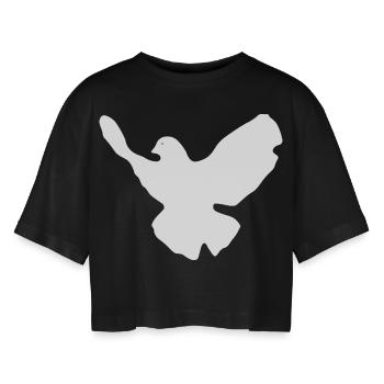 Colombe de la Paix - T-shirt court oversize Femme - noir - Devant - AI Model Female 172 light (172cm)