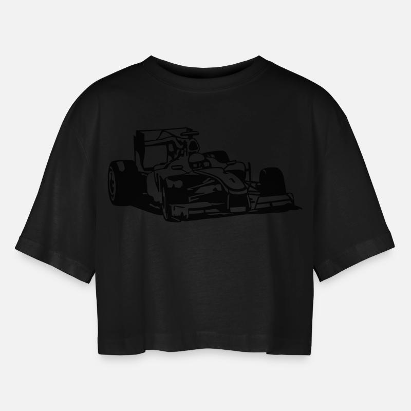 cb46_formula1 uk - Women’s Oversized Cropped T-Shirt - black