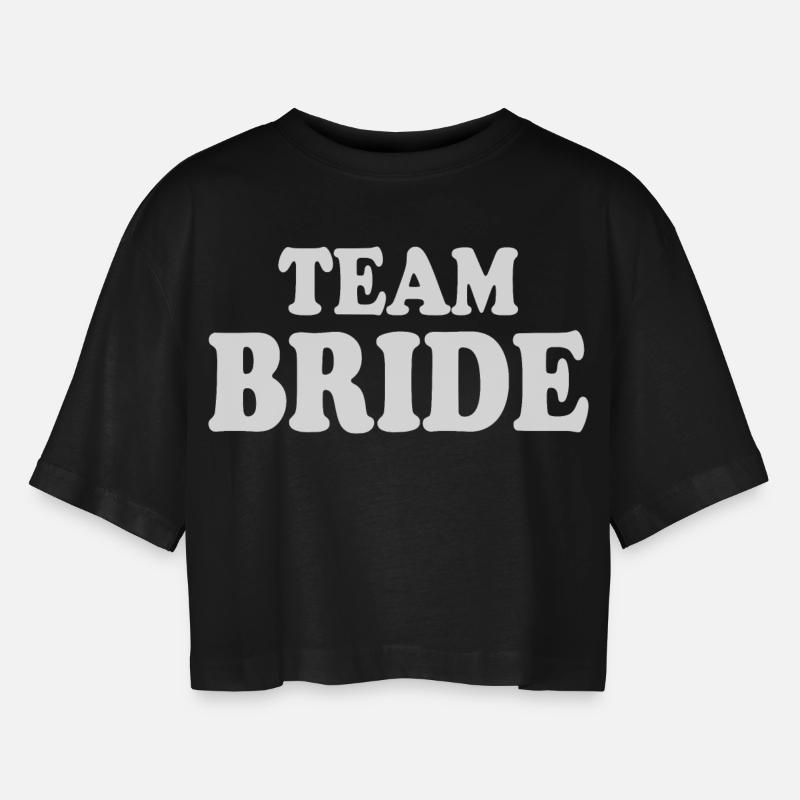 Team bride - Women’s Oversized Cropped T-Shirt - black