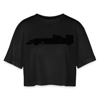 F1 - T-shirt court oversize Femme - noir - Devant - AI Model Female 172 light (172cm)