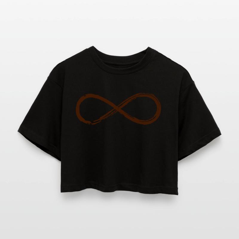 Lemniscate, Symbol Infinity, Mathematics, Loop Women’s Oversized Cropped T-Shirt
