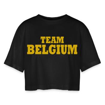 Team belgium - T-shirt court oversize Femme - noir - Devant - AI Model Female 172 light (172cm)