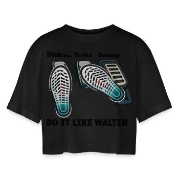 3 Pedals, 1 Love - Frauen Oversized Cropped T-Shirt - Schwarz - Vorne - AI Model Female 172 light (172cm)