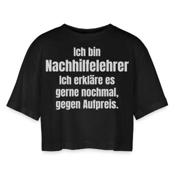 Tuteur - T-shirt court oversize Femme - noir - Devant - AI Model Female 172 light (172cm)