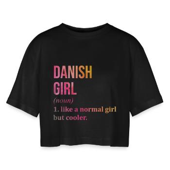 Danemark - T-shirt court oversize Femme - noir - Devant - AI Model Female 172 light (172cm)