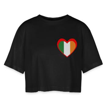 Ireland Heart – Love for Ireland - T-shirt court oversize Femme - noir - Devant - AI Model Female 172 light (172cm)