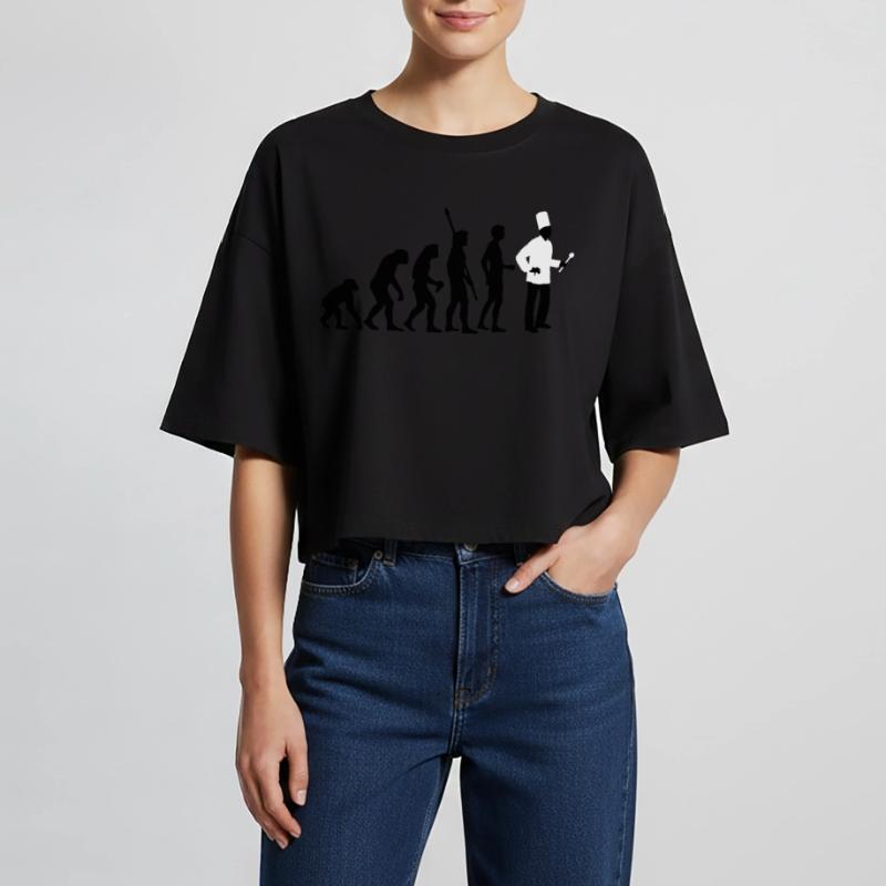 evolution_koch_2c Women’s Oversized Cropped T-Shirt