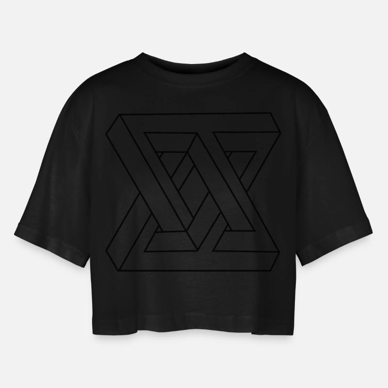 Impossible form black - Women’s Oversized Cropped T-Shirt - black