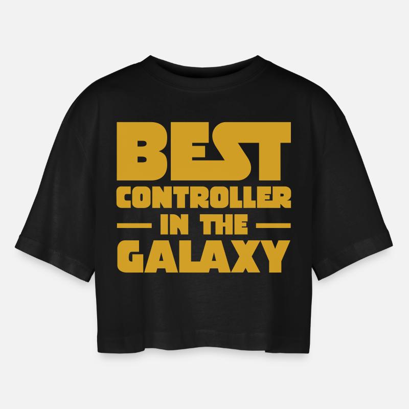 Best Controller In The Galaxy - Women’s Oversized Cropped T-Shirt - black