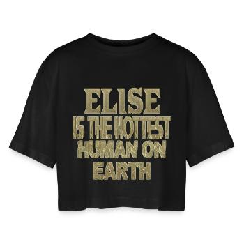 Elise - T-shirt court oversize Femme - noir - Devant - AI Model Female 172 light (172cm)