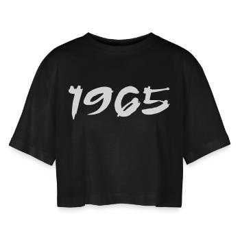1965 Cadeau 60e Anniversaire 1965 Retro 1965 - T-shirt court oversize Femme - noir - Devant - AI Model Female 172 light (172cm)