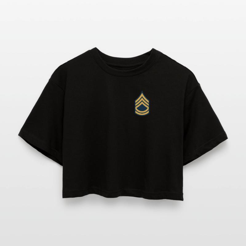US Army Sergeant First Class OR7-E7 Women’s Oversized Cropped T-Shirt