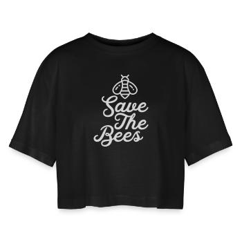 Désordre d'effondrement de colonie d'abeille - sauvez les abeilles - T-shirt court oversize Femme - noir - Devant - AI Model Female 172 light (172cm)