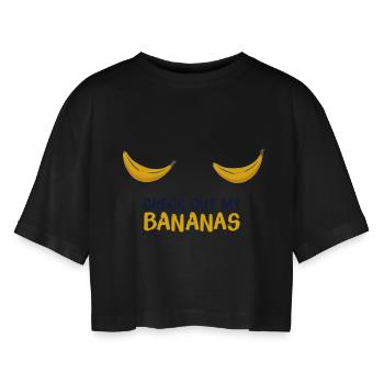 Cadeau de banane consultez mes seins - T-shirt court oversize Femme - noir - Devant - AI Model Female 172 light (172cm)