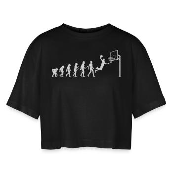 Basketball Evolution - T-shirt court oversize Femme - noir - Devant - AI Model Female 172 light (172cm)