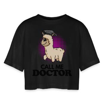 Thèse de doctorat Doctorat Doctorat Doctorat - T-shirt court oversize Femme - noir - Devant - AI Model Female 172 light (172cm)