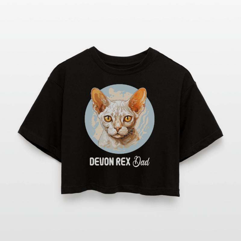 Chaton Devon Rex Chat Devon Rex T-shirt court oversize Femme