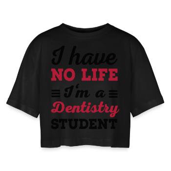 Dentiste - T-shirt court oversize Femme - noir - Devant - AI Model Female 172 light (172cm)