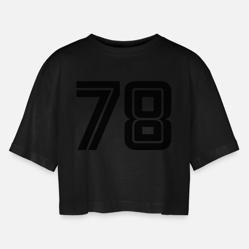 78 - Women’s Oversized Cropped T-Shirt - black