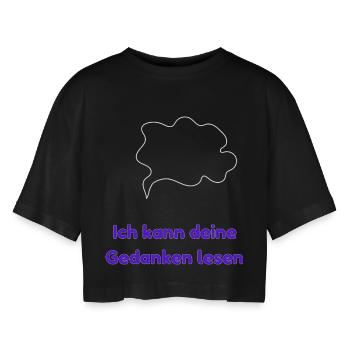 Je peux lire dans tes pensées - T-shirt court oversize Femme - noir - Devant - AI Model Female 172 light (172cm)