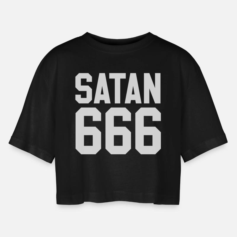 squadra Satan - Maglietta corta dal taglio oversize per donna - nero