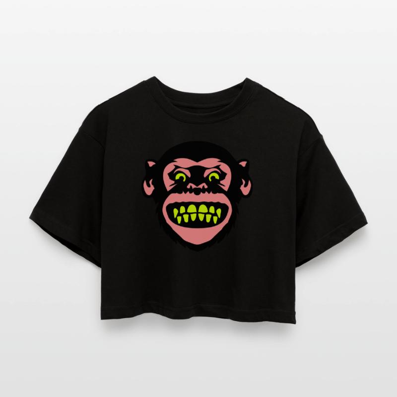 monkey monkey grimace 8 Women’s Oversized Cropped T-Shirt