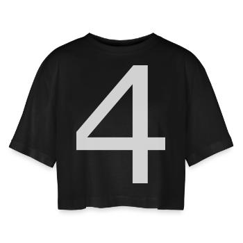 4 - T-shirt court oversize Femme - noir - Devant - AI Model Female 172 light (172cm)