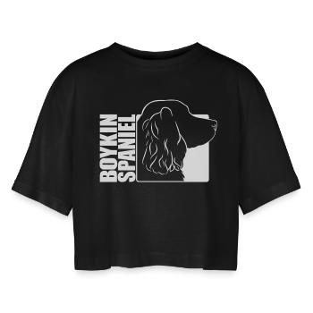 Boykin Spaniel Profil Chien Chien Wilsigns - T-shirt court oversize Femme - noir - Devant - AI Model Female 172 light (172cm)