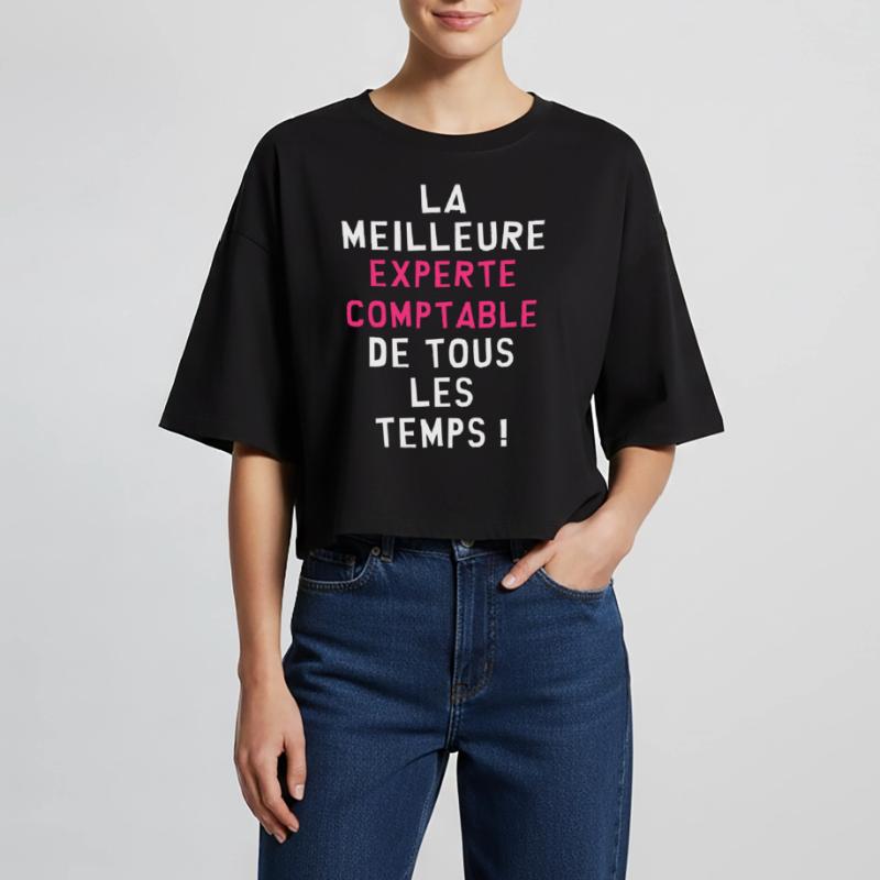Expert Comptable / Comptabilité / Comptable / T-shirt court oversize Femme