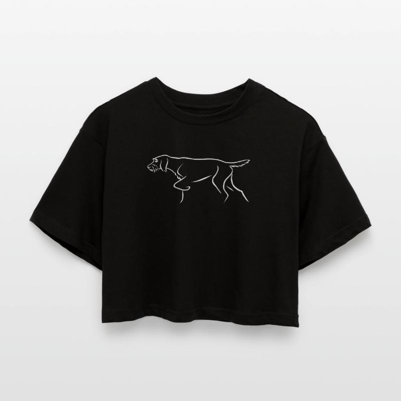 Wire-haired pointer Women’s Oversized Cropped T-Shirt