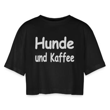canine - T-shirt court oversize Femme - noir - Devant - AI Model Female 172 light (172cm)