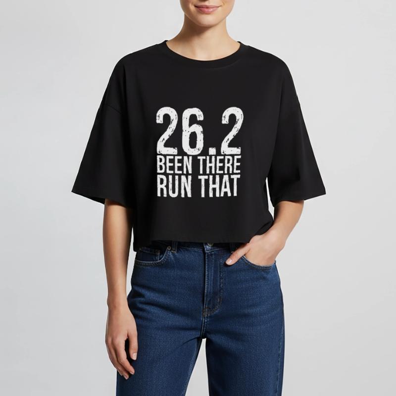 26 waren dort gelaufen, dass Frauen Oversized Cropped T-Shirt