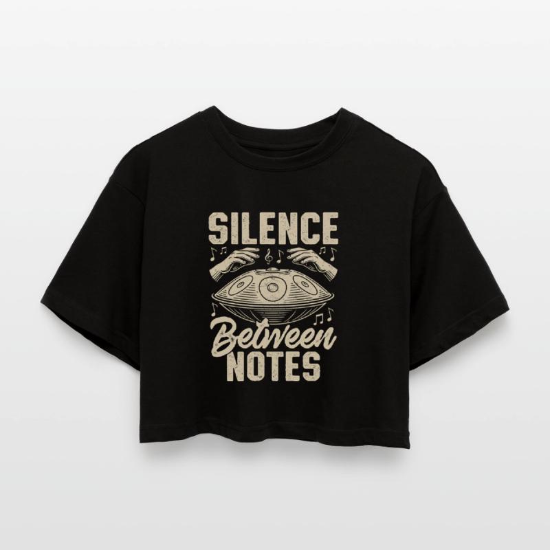 Silence Between Notes Frauen Oversized Cropped T-Shirt