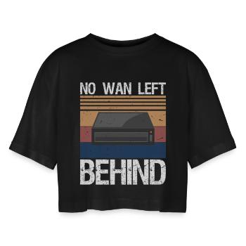 Funny Network Engineer - Frauen Oversized Cropped T-Shirt - Schwarz - Vorne - AI Model Female 172 light (172cm)