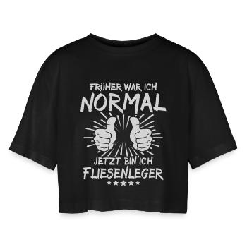 carreleur - T-shirt court oversize Femme - noir - Devant - AI Model Female 172 light (172cm)