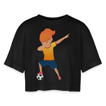 Soccer Girl Dab Dance - T-shirt court oversize Femme - noir - Devant - AI Model Female 172 light (172cm)