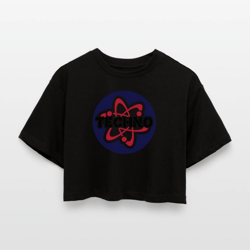 Techno__V006 Women’s Oversized Cropped T-Shirt