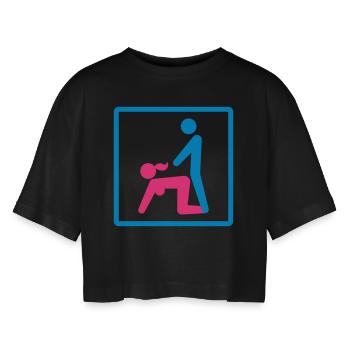 Kamasutra - Doggy Style - T-shirt court oversize Femme - noir - Devant - AI Model Female 172 light (172cm)