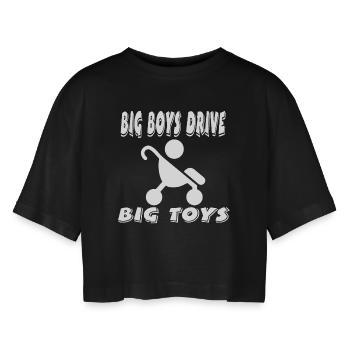 Enfants - T-shirt court oversize Femme - noir - Devant - AI Model Female 172 light (172cm)