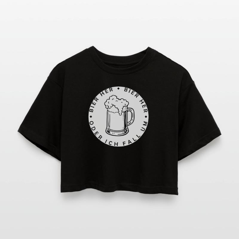 Bees here - Oder ich fall um! Women’s Oversized Cropped T-Shirt